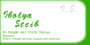 ibolya steib business card